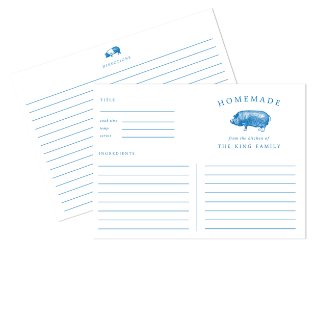 Hog Recipe Cards