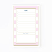 Today's To-Do List Notepad Pink Stripes