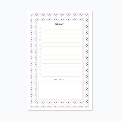 Today's To-Do List Notepad Polka Dot