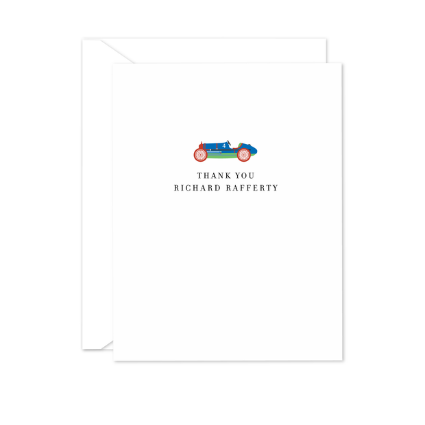 Race Car Thank You Note