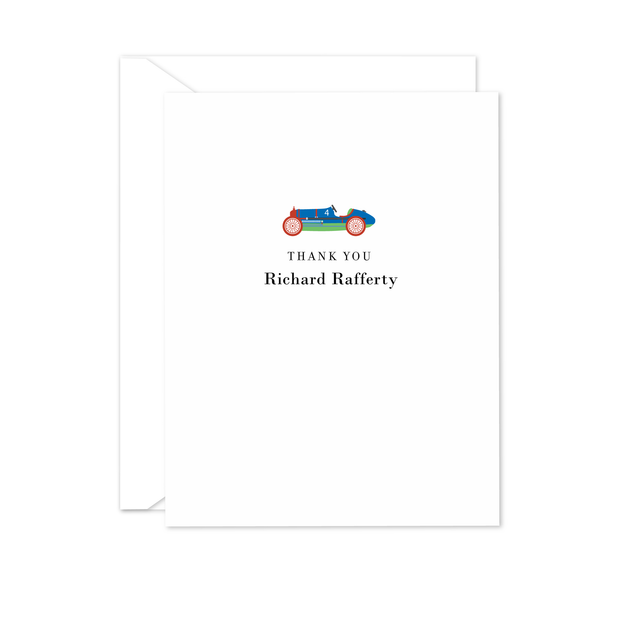 Race Car Thank You Note