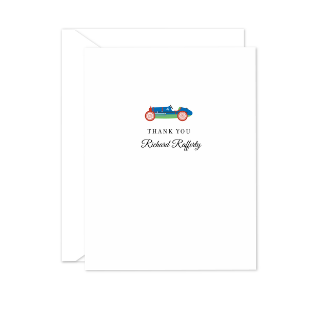 Race Car Thank You Note