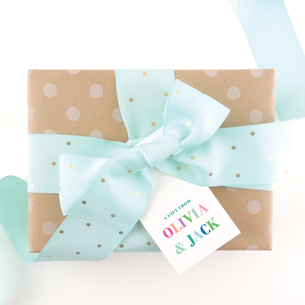 Rainbow Block Gift Tags