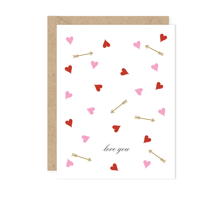 Floating Hearts Love Card
