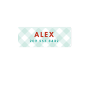 Gingham Name Labels