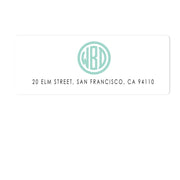 Circle Monogram Address Labels