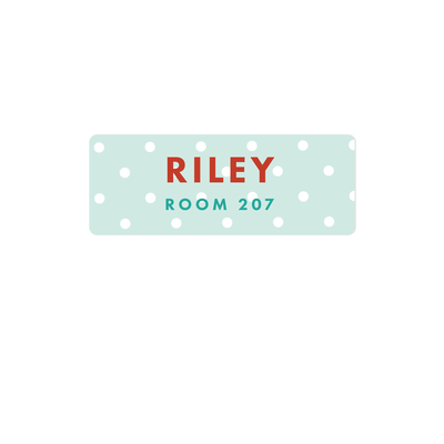 Polka Dot Name Labels