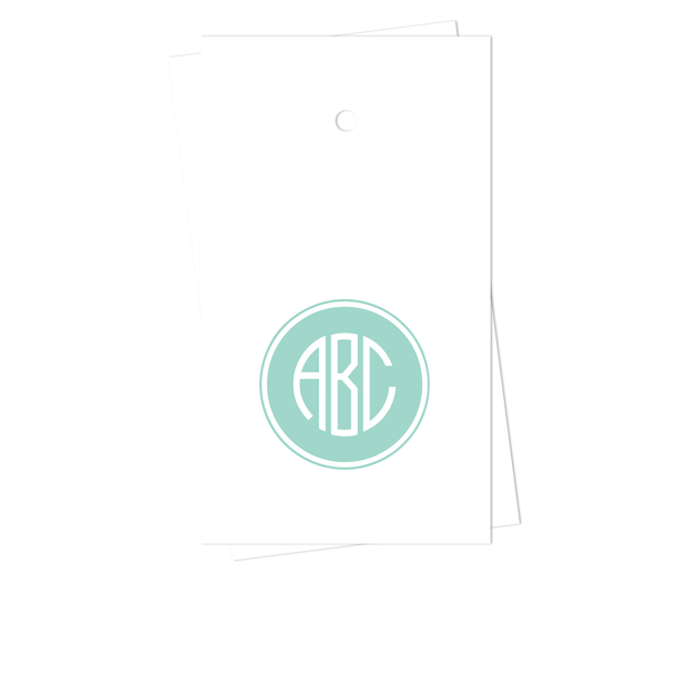 Filled Circle Monogram Gift Tags