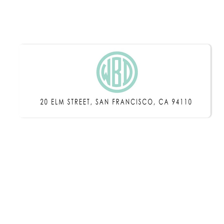 Circle Monogram Address Labels