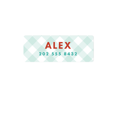 Gingham Name Labels