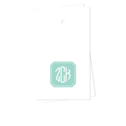 Filled Octagon Monogram Gift Tags