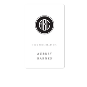 Filled Circle Monogram Bookplate