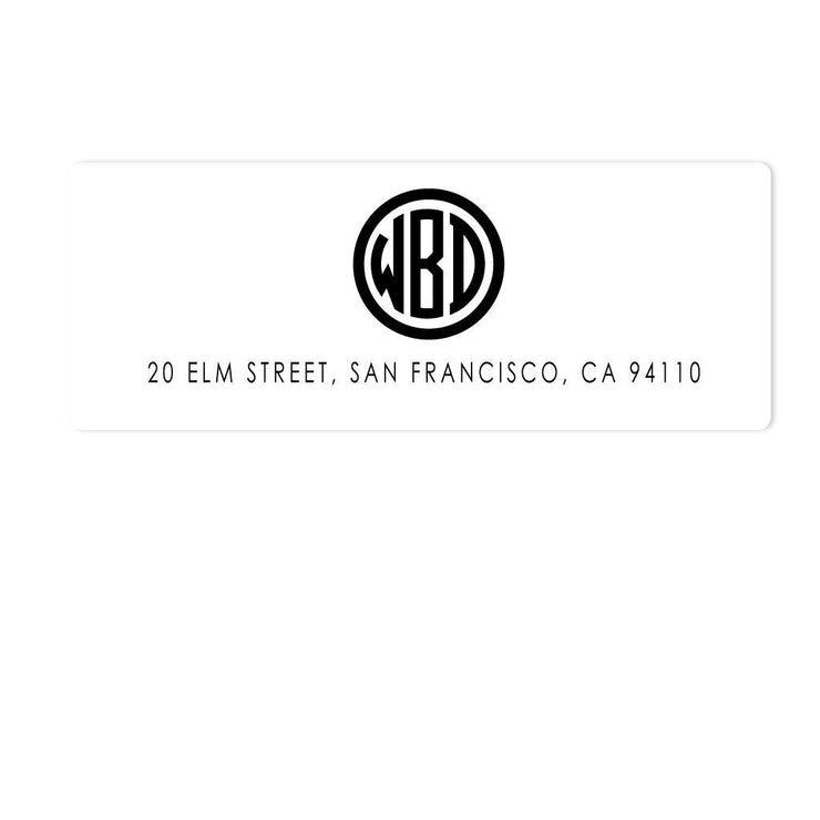 Circle Monogram Address Labels