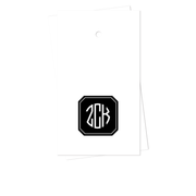 Filled Octagon Monogram Gift Tags
