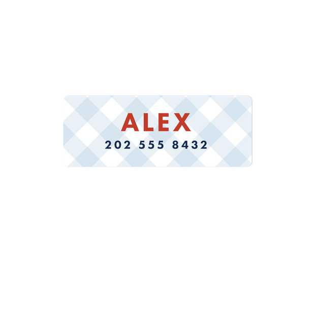 Gingham Name Labels