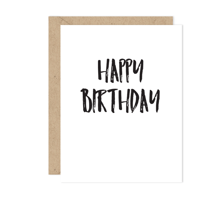 B + W Birthday Card