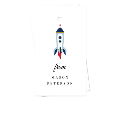 Rocket Ship Gift Tags