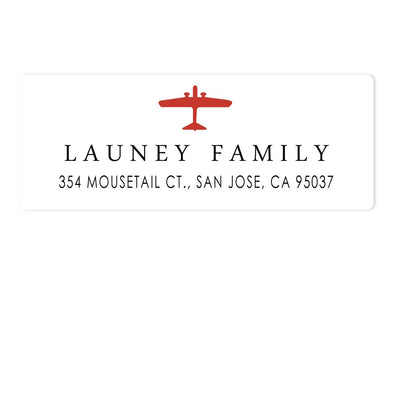 Airplane Address Labels