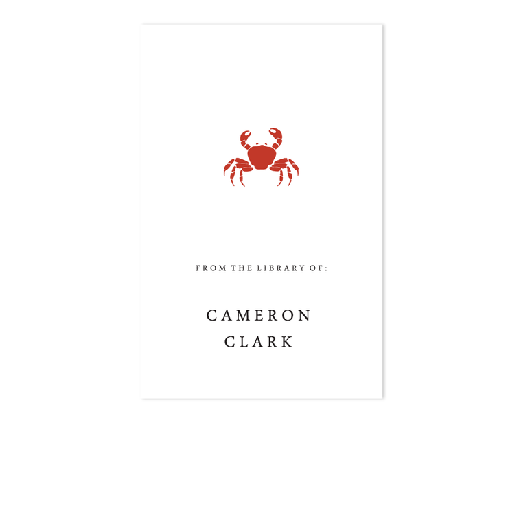 Crab Bookplate