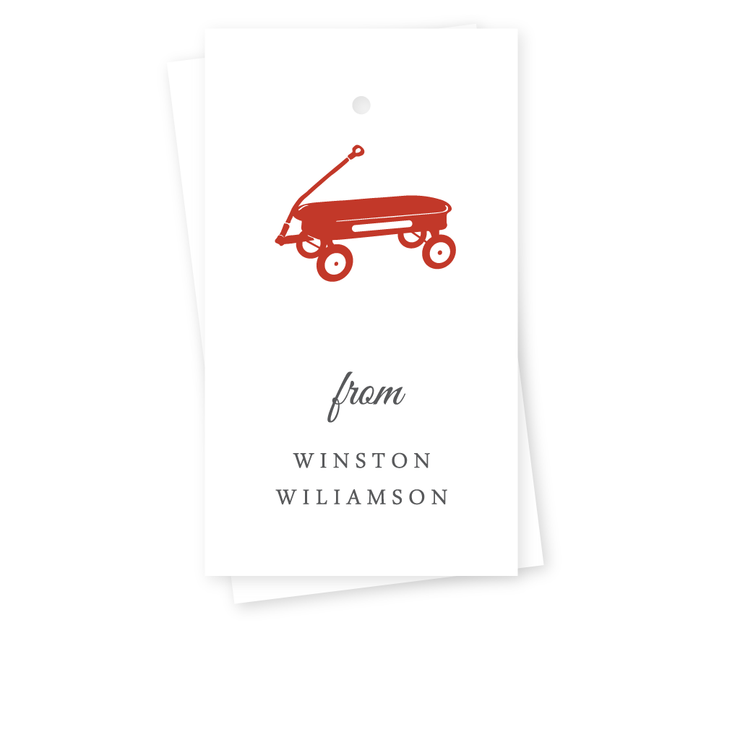 Red Wagon Gift Tags