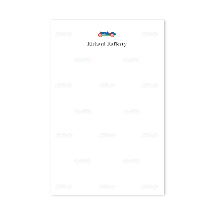 Race Car Notepad