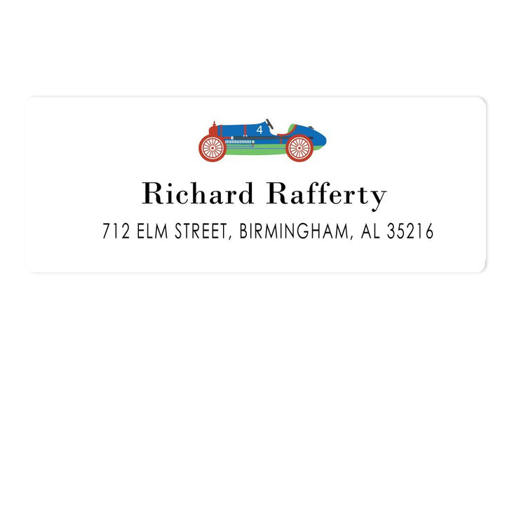 Race Car Address Labels