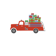 Holiday Fire Truck Greeting Card Set