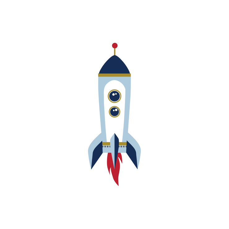 Rocket Ship Sticker