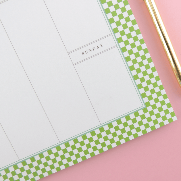 Preppy Checkers Weekly Desk Notepad – Preppy Prodigy®
