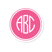 Filled Circle Monogram Stickers