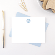 Filled Circle Monogram Stationery