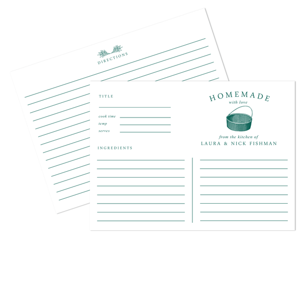 Round Basket Recipe Cards