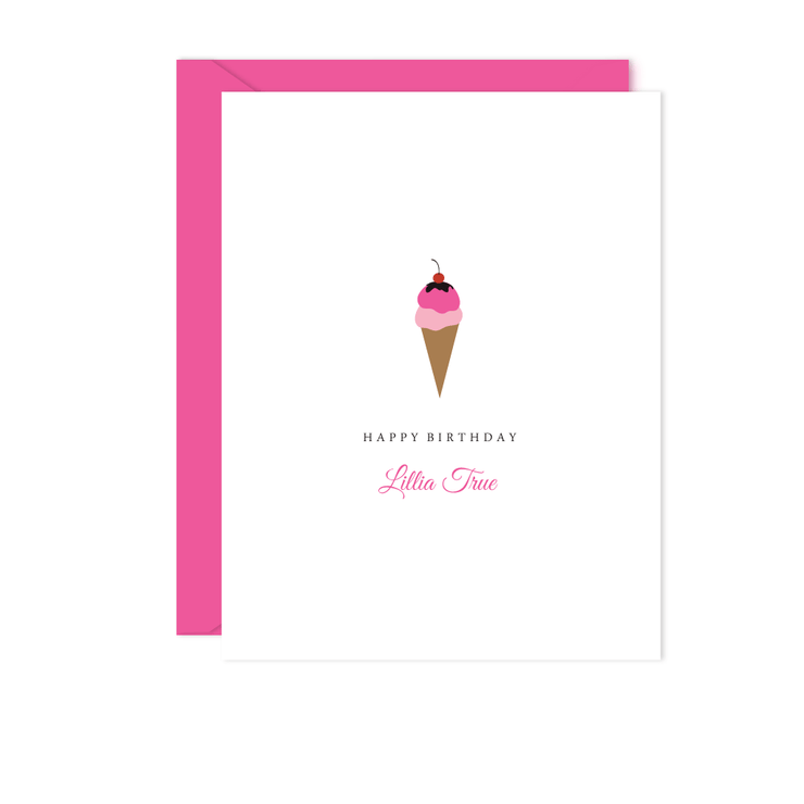 Ice Cream Cone Birthday Card