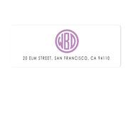 Circle Monogram Address Labels