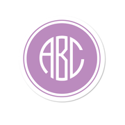 Filled Circle Monogram Stickers