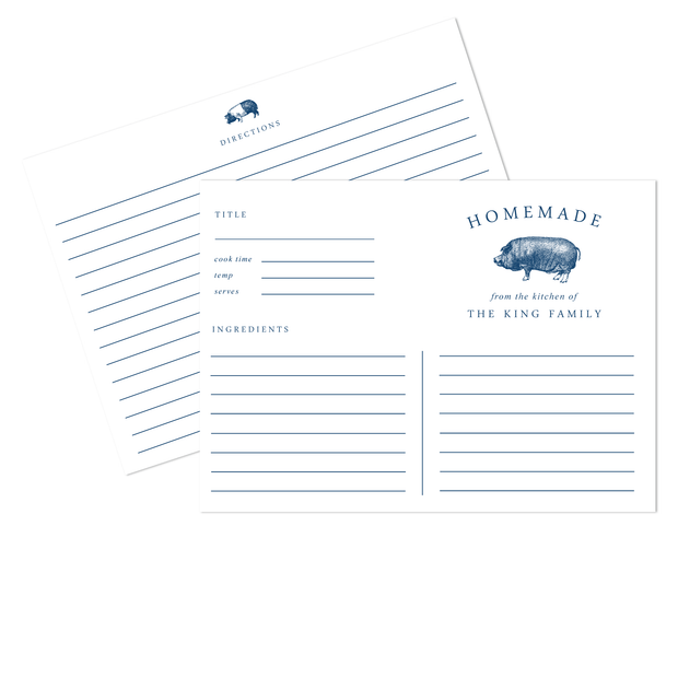 Hog Recipe Cards