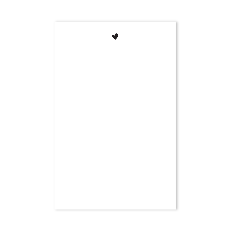 B & W Heart Notepad