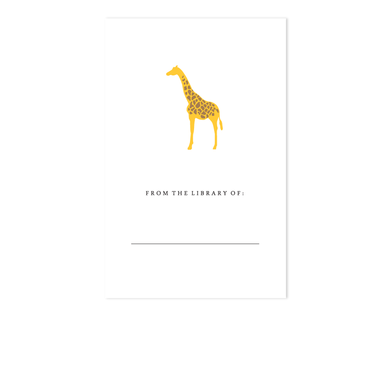 Giraffe Bookplate