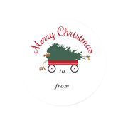 Christmas Wagon Stickers