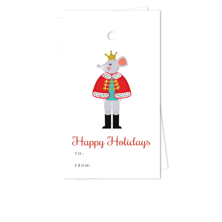 Nutcracker Mouse Holiday Gift Tags