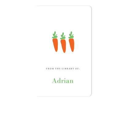 Easter Bookplate, Carrots