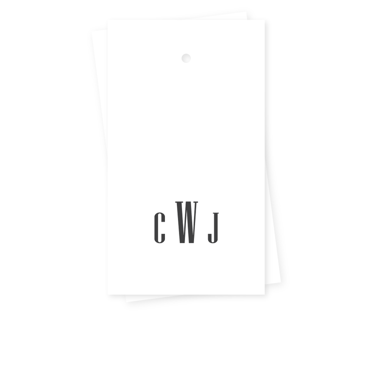 Modern Monogram Gift Tags