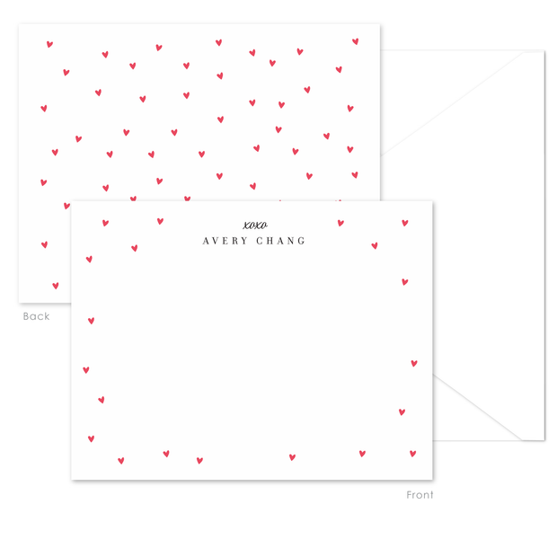 Red Hearts Stationery