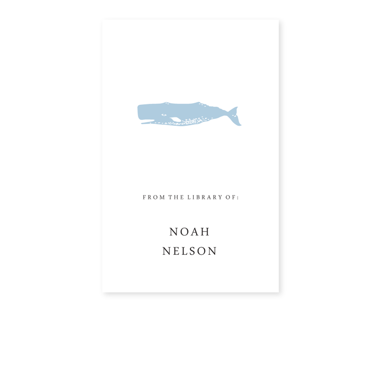 Whale Bookplate