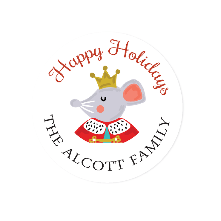 Nutcracker Mouse Holiday Stickers