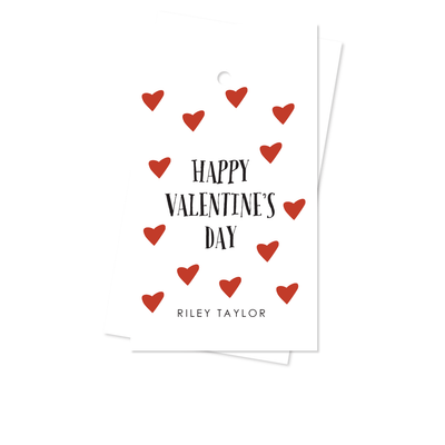 Valentine Red Hearts Gift Tags