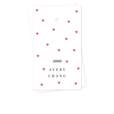 Red Hearts Gift Tags