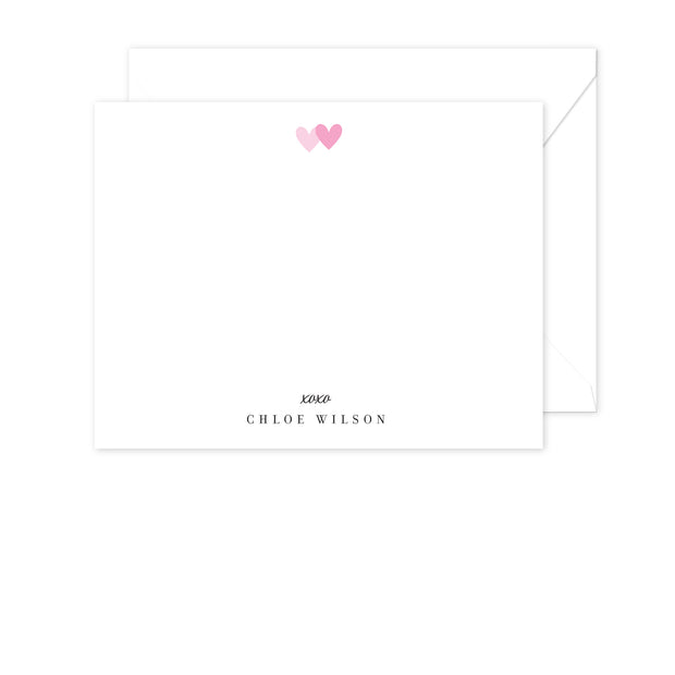 Double Heart Stationery