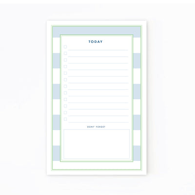Today's To-Do List Notepad Blue Stripes