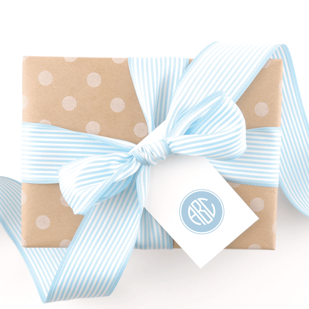 Filled Circle Monogram Gift Tags